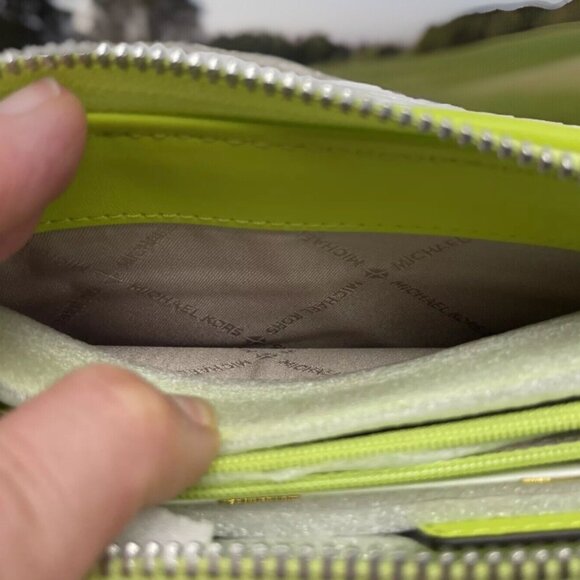 Michael Kors Jet Set Woven Walley Limeade New With Tag - Picture 3 of 8